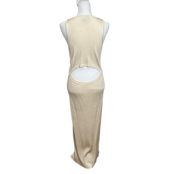 Significant Other Sofia Ribbed Maxi Sweater Dress Women’s Size 10 Cut Out Back - Picture 6 of 8